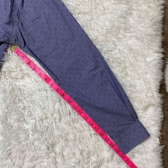 Michael Kors Dress Shirt Mens Size 16 / 34-35 Slim Fit Stretch Blue - Picture 7 of 9